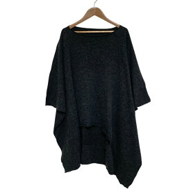 【7%OFFクーポン！2点以上で利用可】【中古】良品 Y's ワイズ ヨウジヤマモト W/NY JERSEY DOLMAN SLEEVE RIBBON PULLOVER ワイドニット プルオーバー YL-T84-164 2 グレー レディース Luxs ブランド古着のリュクス