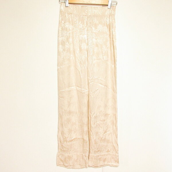 【中古】23AW SENSISTUDIO センシスタジオ SLOUCHY PANTS ジャガード イージーパンツ XSサイズ アイボリー レディース ワイドパンツ 良品