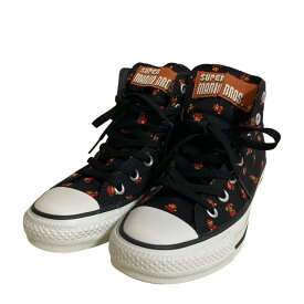 【中古】Converse コンバース オールスター SUPER MARIO BROS. PS HI スーパーマリオ スニーカー 1C342 サイズUS4.5 23.5cm ブラック レディース スニーカー 美品