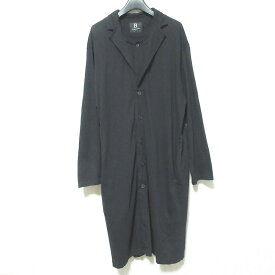 【中古】B Yohji Yamamoto ビー ヨウジヤマモト コットン ロングカーディガン NW-T77-086 サイズ2 ブラック レディース カーディガン ボレロ 美品