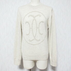 【中古】23AW HERMES エルメス Hリフト ダブルH カシミヤ100％ ニットセーター 3H2653D1 サイズ38 ベージュ レディース 長袖ニット 美品