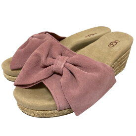 【7%OFFクーポン！2点以上で利用可】【中古】UGG アグ JAYCEE リボン ジュートサンダル サイズUS6 23cm ピンク ベージュ レディース サンダル 未使用