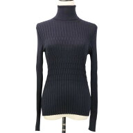 【中古】BLUMARINE ブルマリン カシミヤ シルクブレンド 長袖 ハイネック リブニット セーター サイズ42 …