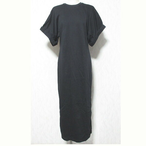 【中古】24SS SATORU SASAKI サトルササキ ROLL-UP SLEEVE DRESS ワンピース SS24-DR03C-108 サイズ2 ブラック レディース 五分袖 七分袖ロング丈ワンピース 良品
