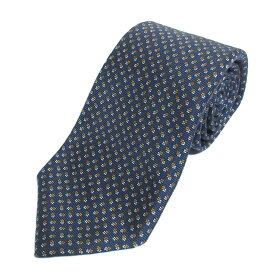 【中古】Kiton キートン モザイク柄 セッテピエゲ シルク ネクタイ ネイビー メンズ ネクタイ 美品