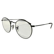 【中古】Ray-Ban レイバン ROUND METAL ラウンドメタル メガネ 伊達眼鏡 アイウェア RB3447V ブラック メ…