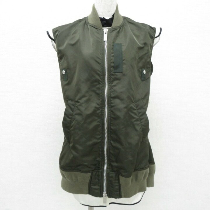 SACAI サカイ MA-1ドッキング ノースリーブシアーブルゾン（sacai 