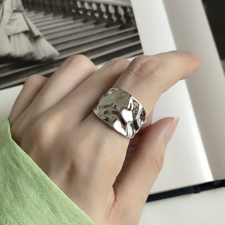 楽天市場】指輪 太め レディース リング SILVER925 シルバー925 金属 