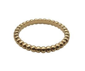 ★保証書付★★美品★ VanCleef&Arpels ペルレ スモール リング 指輪 アクセサリー 18K 750 YG イエローゴールド 9号 レディース