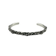 CHROME HEARTS クロムハーツ SBTバンドバングル SV925 シルバー ブレスレット アクセサリー CHクロス ★…