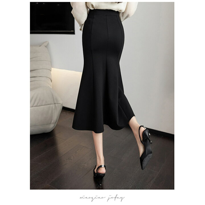 楽天市場】送料無料 ストレッチ素材 マーメイドスカート レディース  