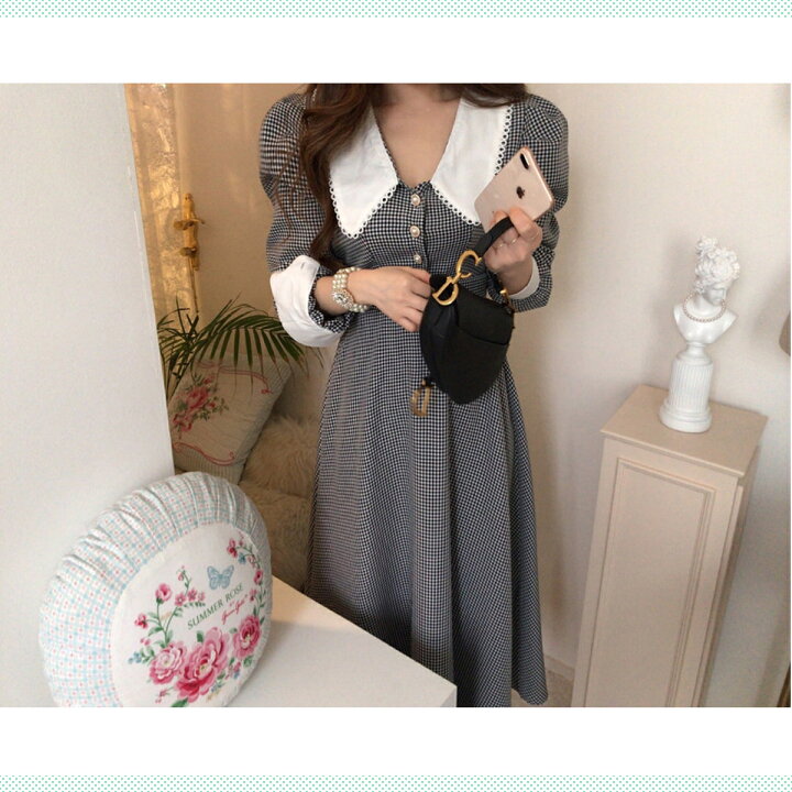 楽天市場 送料無料 ワンピース 春 ワンピ パール スカート レディース ガーリー エレガント きれいめ ロング丈 体型隠し 着痩せ 大きいサイズ かわいい オフィス 秋服 プチプラ 高見え モード系 韓国ファッション セレモニー 結婚式 ママ服 ママコーデ ママ