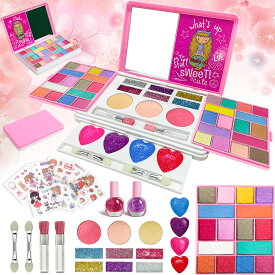 お化粧セット 女の子 メイクセット コスメセット おもちゃ なりきり ごっこ遊び 無添加 誕生日 クリスマス プレゼント 女の子 メイクアップケース付き