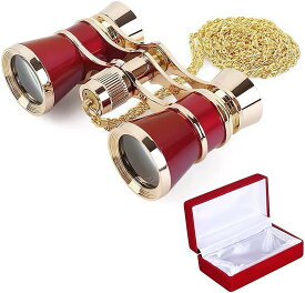 双眼鏡 ライブ用 コンサート用双眼鏡 オペラグラス 軽量 小型 防振双眼鏡 オペラ グラス 舞台観劇 ストラップ 収納袋 金属のチェーン 付き