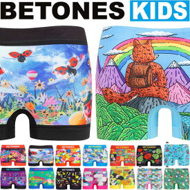 【20％OFFクーポン対象商品～4/30 23:59】【コラボ】BETONES KIDS ビトーンズ ボクサーパンツ キッズ 男の子 女の子 男女兼用ブランド 下着 パンツ インナー プレゼント ギフト ラッピング 無料 ジュニア 子供 小学生 ペア 親子 記念日