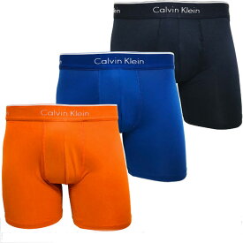 【ポイント2倍+クーポン！～3/27 1:59】カルバンクライン ボクサーパンツ 3枚セット メンズ ローライズ ロング Calvin Klein 無地 定番 ck ブランド 下着 パンツ インナー プレゼント ギフト ラッピング 無料 男性