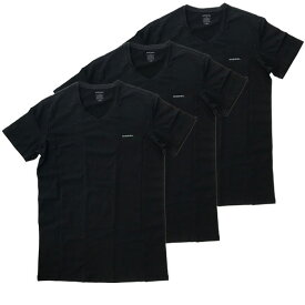 ディーゼル Tシャツ 3枚セット Vネック メンズ ロゴ DIESEL シンプル ブランド ギフト ラッピング 無料 彼氏 父 男性 3枚組