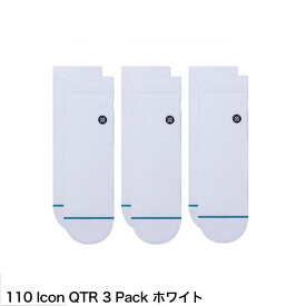 STANCE SOCKS スタン スソックス 靴下 3枚 3PACK 3足 セット ICON QTR クォーター 無地 シンプル 黒 メンズ レディース 定番 ブランド セール お得 おしゃれ スポーツ プレゼント ギフト ラッピング 無料 彼氏 男性 大人