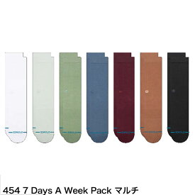 STANCE SOCKS スタンス ソックス 靴下 7 DAYS A WEEK PACK 7足セット Icon セール お得 クルー 丈 コームドコットン 無地 シンプル 黒 白 ホワイト メンズ スニーカーソックス 定番 ブランド おしゃれ スポーツ 男性 大人