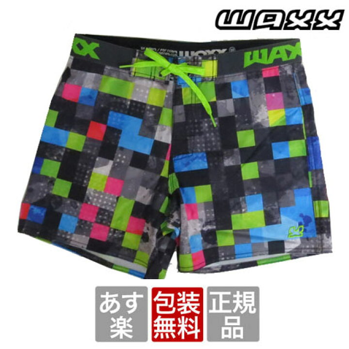 楽天市場 クーポン配布中 6 27 23 59迄 Waxx 水着 海水パンツ 海パン 男性用 水陸両用 サーフパンツ Squared ボードショーツ ワックス メンズ ブランド 正規品 ショート丈 クラシック レトロ プレゼント ラッピング 無料 彼氏 父 男性 旦那 大人 速乾 父の日 ラグ