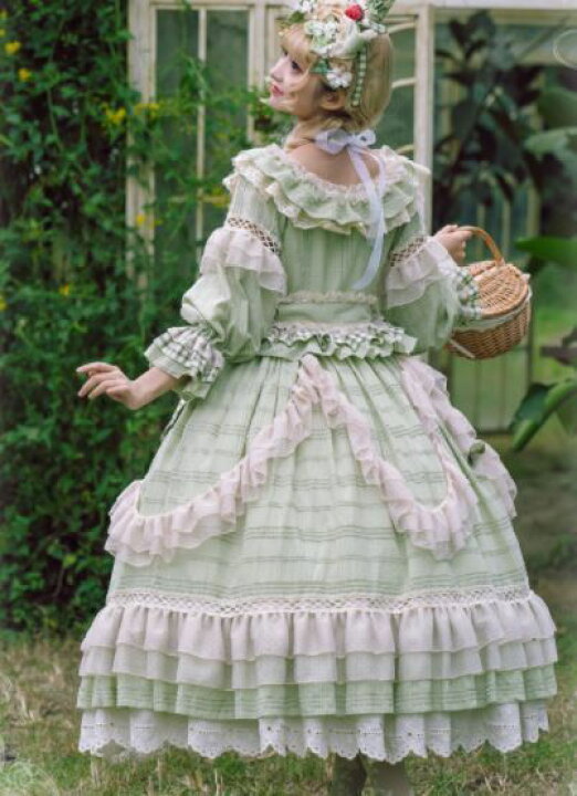 新品 ロリータ ゴスロリ フリル フリーサイ フレア リボン レディース レトロ ロリータドレス ワンピース 姫系 森ガール 長袖 高級素材使用ブランド ワンピース