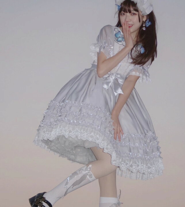楽天市場】ロリータファッション 甘ロリ ワンピース のみ 5色 膝丈
