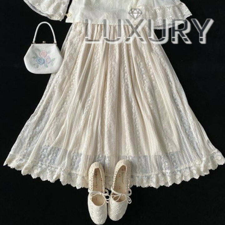 楽天市場 レーススカート Sweet Dreamer 90cm丈 ひざ丈 ふんわり フレア ガーリー 甘ロリ クラシカル クラロリ お嬢様 姫ロリ エレガント 上品 フェミニン ウエストゴム かわいい らくちん ゴスロリ ロリータファッション Luxury 楽天市場 レーススカート Sweet Dreamer 90cm丈 ひざ丈 ふんわり フレア ガーリー 甘ロリ クラシカル クラロリ お嬢様 姫ロリ エレガント 上品 フェミニン ウエストゴム かわいい らくちん ゴスロリ ロリータファッション Luxury