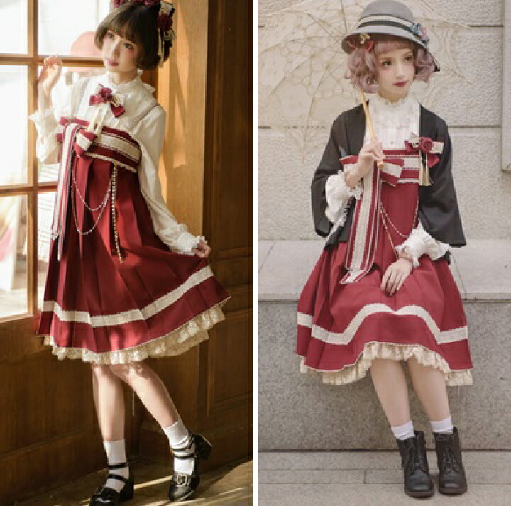 楽天市場】ロリータ NyaNya 和風 ミドル丈ジャンパースカート  