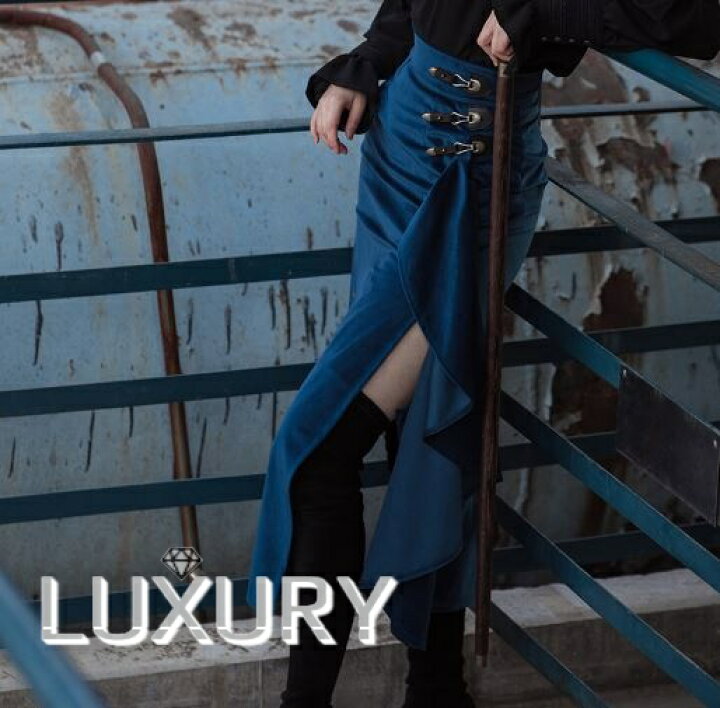 楽天市場】ロングスカート SteamPunk スチームパンク 通年 春秋 ベロア 
