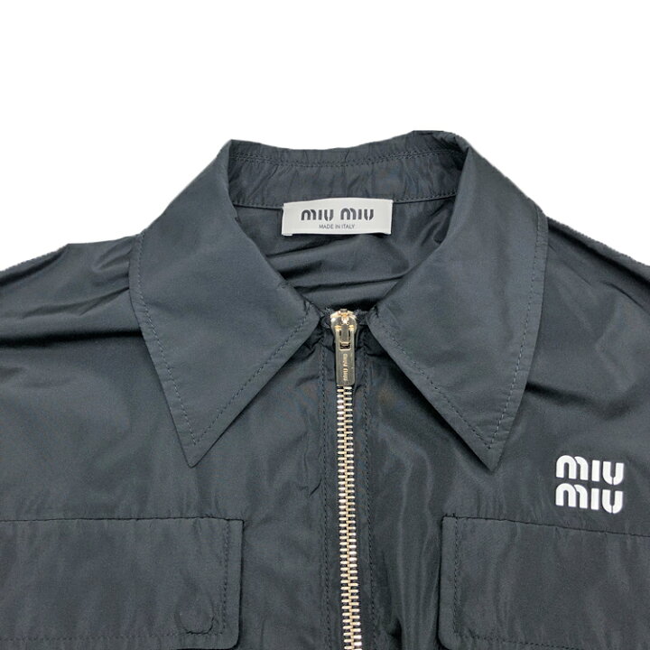楽天市場】miumiu ミュウミュウ 23SS テクニカル シルク ブルゾン 