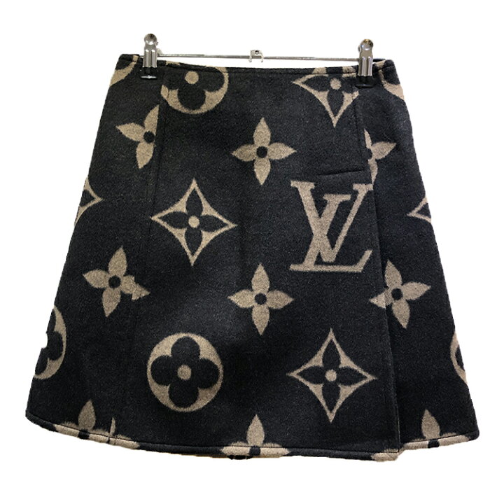 LOUIS VUITTON ルイヴィトン モノグラムウールスカート 