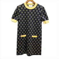 楽天市場】グッチ GUCCI（カラーネイビー）（ワンピース｜レディース  