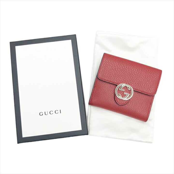 楽天市場】GUCCI グッチ インターロッキングG コンパクトウォレット 二  