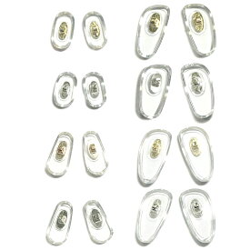 メガネ 鼻パッド シリコン 柔らかい 日本製 ノーズパッド ずれ落ち防止 シリコンノーズパッド ズレ 防止 滑り止め はなあて 鼻当て パッド 鼻当てパッド 交換用 交換 鼻に跡がつかない メガネ跡防止 クリングスタイプ 眼鏡小物 ネジ式 交換用