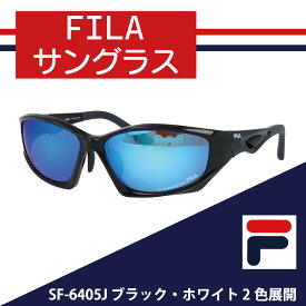 FILA フィラ サングラス スポーツサングラス SF6405J ブラック/ブルーミラー ホワイト/イエローレッドミラー