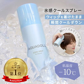 ウィッグ クールスプレー 冷却 冷感 頭皮 暑さ対策 蒸れ ムレ 消臭 ニオイ におい ひんやり うるおい 夏 保湿 乾燥対策 汗 熱中症対策 ベタつかない スプレー 無香料 「アクアドール 氷感クールスプレー[wgn063]」 日本製 医療用ウィッグ かつら サラサラ ウイッグ ウイック