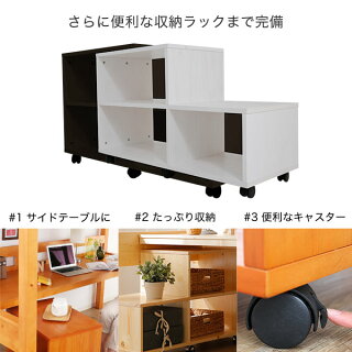 ロフトベッド机付きラック付き勉強机木製一人暮らしワンルームシンプル収納頑丈!カラーベッドすのこ木製ベッドベット★北欧産パイン材★木製天然木ロフトベットハイタイプベッドシンプル