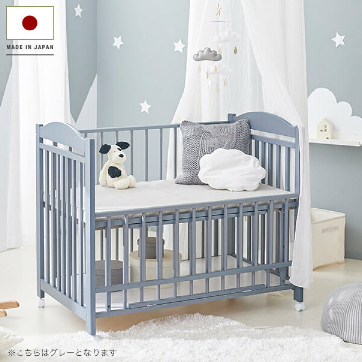 楽天市場 ベビーベッド 収納 高さ調節 キャスター付き ベビー ベッドフレーム ベッド 赤ちゃん ベッド ベット 新生児 ベビーベット おしゃれ すのこ 天然木 国産 日本製 Baby シンプル 可愛い 海外風 フレームのみ 新生活 Barocca バロッカ