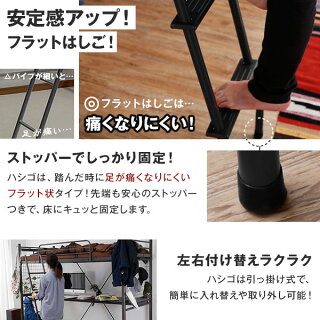 ロフトベッドデスク付き