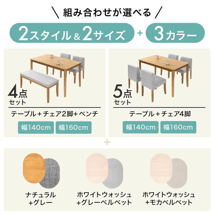 楽天市場】ダイニングテーブル セット ダイニングテーブルセット 4人 