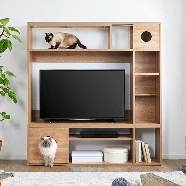 楽天市場】テレビ台 ハイタイプ 国産 日本製 キャットウォーク 猫 多頭 