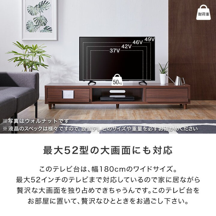 楽天市場】テレビ台 テレビボード ローボード 180 180cm 収納 棚 収納 