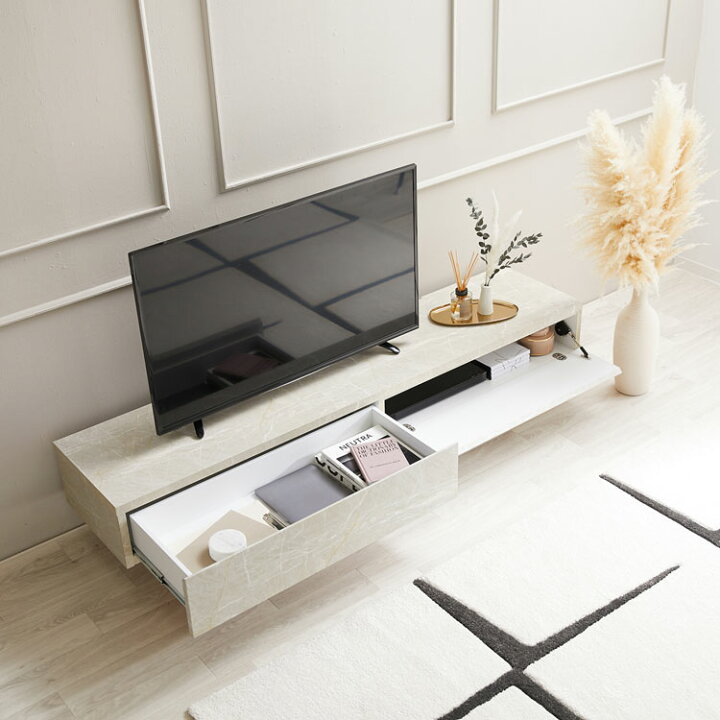 楽天市場】テレビ台 テレビボード ローボード 国産 大理石柄 モルタル 