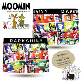 ＼父の日 ギフト2024／【DARK SHINY×MOOMIN】ダークシャイニー×ムーミン コラボ C Comics・カラーコミック / メンズ レディース ユニセックス（男女兼用）ボクサーパンツ / YLUN36【メール便送料無料】