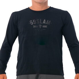 ＼春 ギフト／【69SLAM】S/S CRAG RASH TEE / 69FLAG・BLACK 水陸両用 ロックスラム メンズ ラッシュ 長袖Tシャツ UVカット / MTVFLG-BK【メール便送料無料】