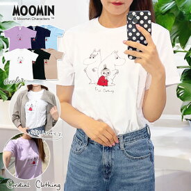 ＼母の日 ギフト 2024／【新色追加】【MOOMIN】ミイ＋ムーミン レディース プリント ラウンドネック Tシャツ / 綿100% 日本製 半袖 カットソー CC1041140【cordialclothing】【メール便送料無料】