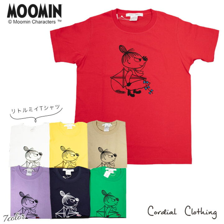 楽天市場 Moomin ミイと凧 リトルミイ 綿100 日本製 ムーミン レディース プリント Uネック Tシャツ 半袖 カットソー Cc Cordialclothing メール便選択で送料無料 ラグゼアンダーウェアショップ