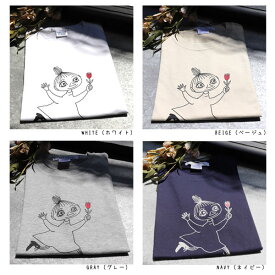 【MOOMIN】ムーミン レディース ミムラねえさん リトルミィ姉 綿100% プリント Uネック Tシャツ / 半袖 カットソー CC2011001【cordialclothing】【メール便送料無料】