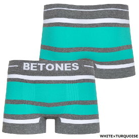 【残りわずか】【BETONES】選べる5カラー♪ BREATH WHITE・ブレス / ビトーンズ メンズ ボクサーパンツ ボーダ【メール便送料無料】