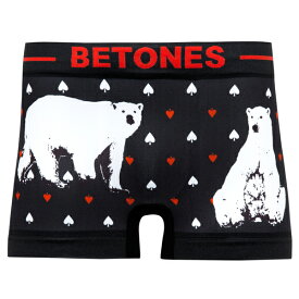 【BETONES】ANIMAL4 白クマ シロクマ ビトーンズ メンズ ボクサーパンツ 【2点以上ご購入でメール便送料無料】